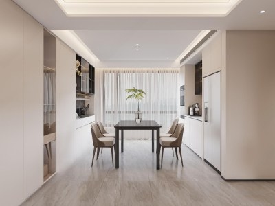 现代餐厅3D模型下载